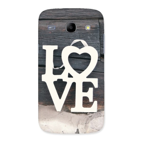 Wood Love Lock Back Case for Galaxy Core
