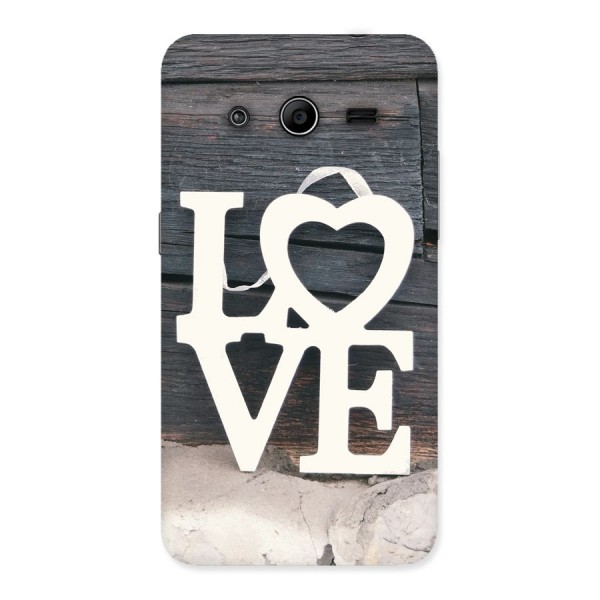 Wood Love Lock Back Case for Galaxy Core 2