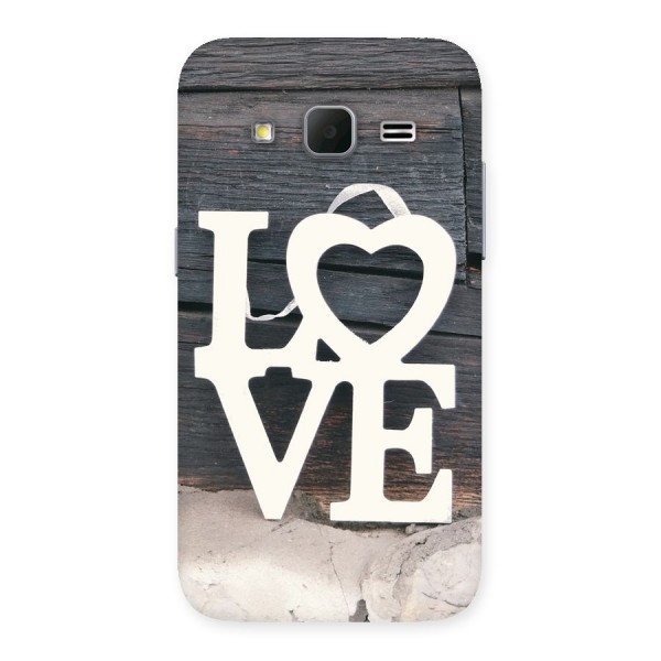 Wood Love Lock Back Case for Galaxy Core Prime