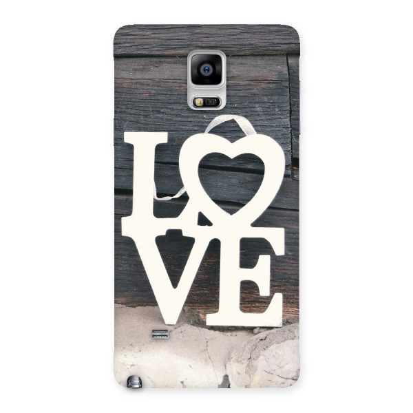 Wood Love Lock Back Case for Galaxy Note 4