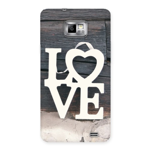 Wood Love Lock Back Case for Galaxy S2