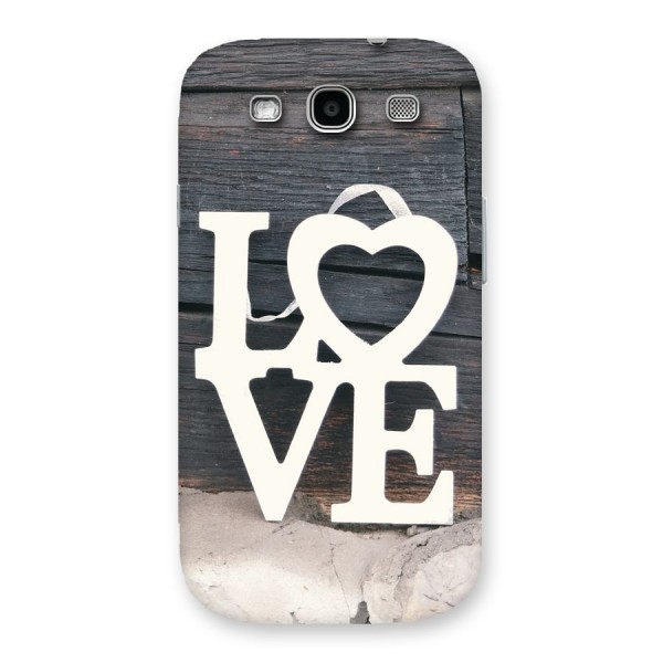 Wood Love Lock Back Case for Galaxy S3