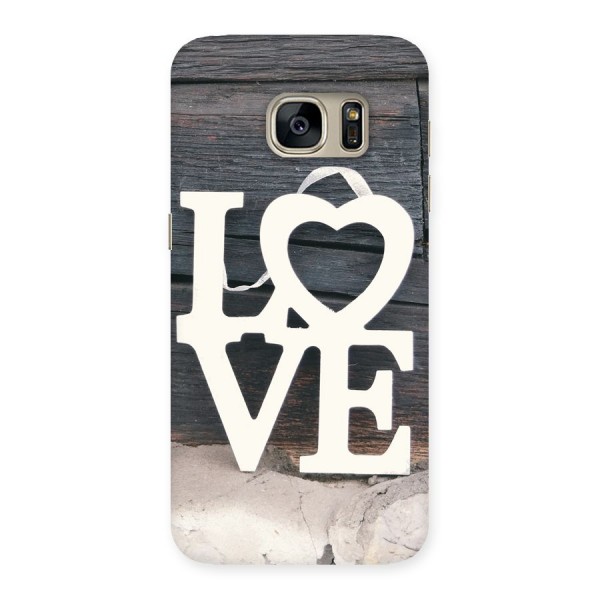Wood Love Lock Back Case for Galaxy S7