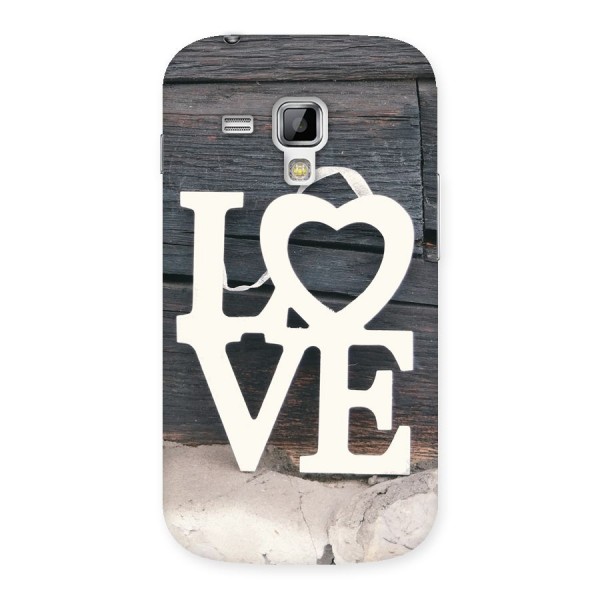Wood Love Lock Back Case for Galaxy S Duos