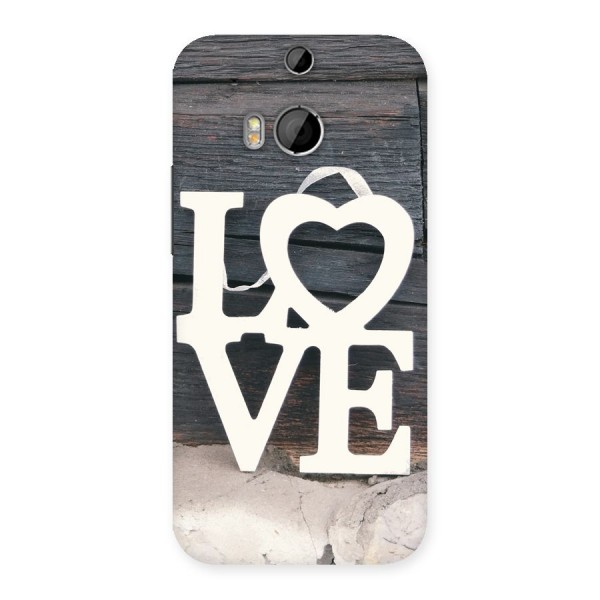Wood Love Lock Back Case for HTC One M8