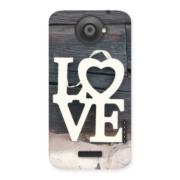 Wood Love Lock Back Case for HTC One X