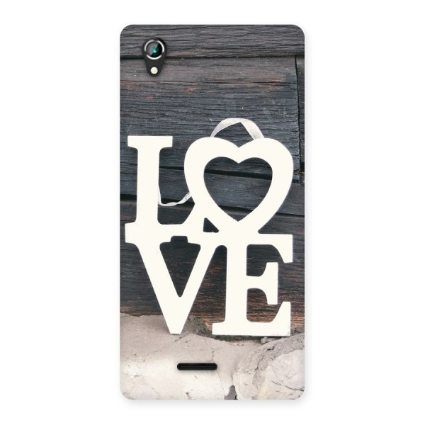 Wood Love Lock Back Case for Lava Iris 800