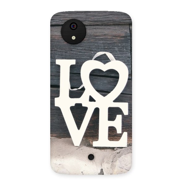 Wood Love Lock Back Case for Micromax Canvas A1