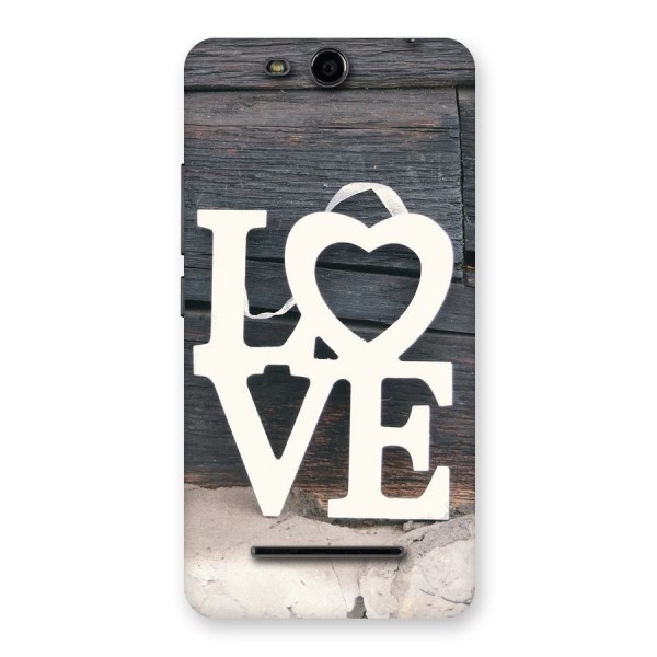 Wood Love Lock Back Case for Micromax Canvas Juice 3 Q392