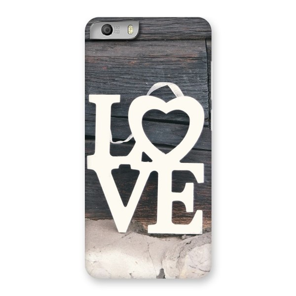 Wood Love Lock Back Case for Micromax Canvas Knight 2
