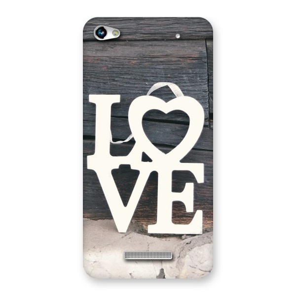 Wood Love Lock Back Case for Micromax Hue 2