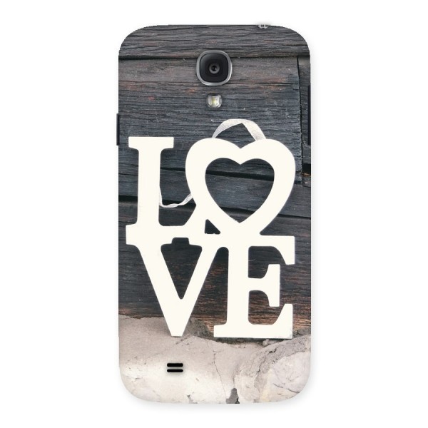 Wood Love Lock Back Case for Samsung Galaxy S4