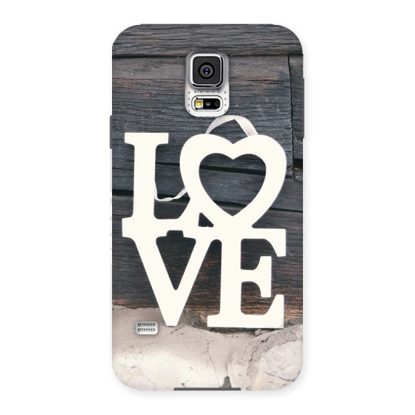 Wood Love Lock Back Case for Samsung Galaxy S5