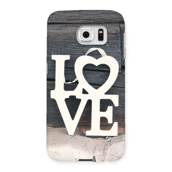 Wood Love Lock Back Case for Samsung Galaxy S6