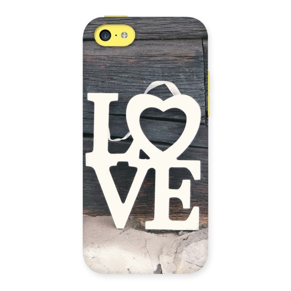 Wood Love Lock Back Case for iPhone 5C