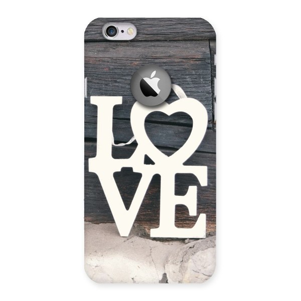 Wood Love Lock Back Case for iPhone 6 Logo Cut
