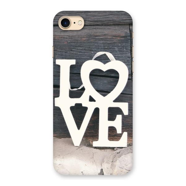 Wood Love Lock Back Case for iPhone 7
