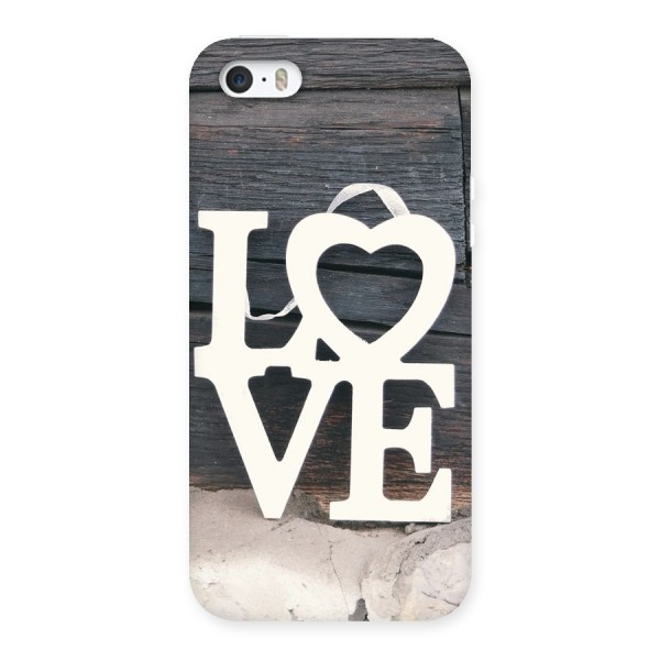 Wood Love Lock Back Case for iPhone SE