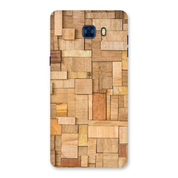 Wooden Blocks Back Case for Galaxy C7 Pro
