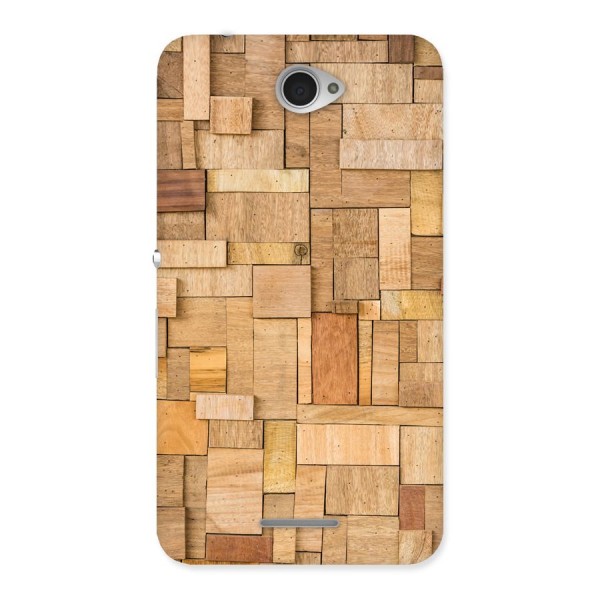 Wooden Blocks Back Case for Sony Xperia E4