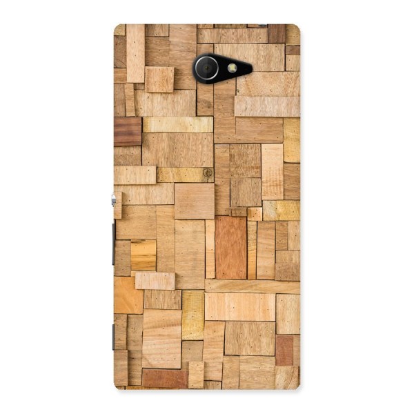 Wooden Blocks Back Case for Sony Xperia M2