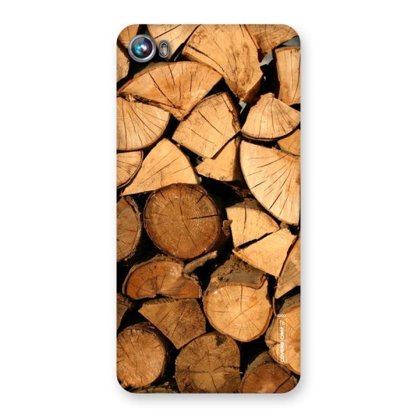 Wooden Logs Back Case for Micromax Canvas Fire 4 A107