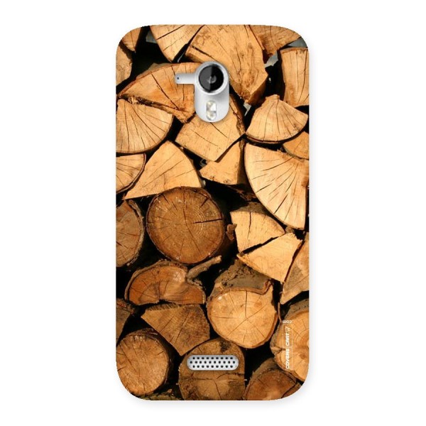 Wooden Logs Back Case for Micromax Canvas HD A116