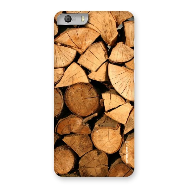 Wooden Logs Back Case for Micromax Canvas Knight 2