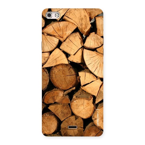 Wooden Logs Back Case for Micromax Canvas Silver 5