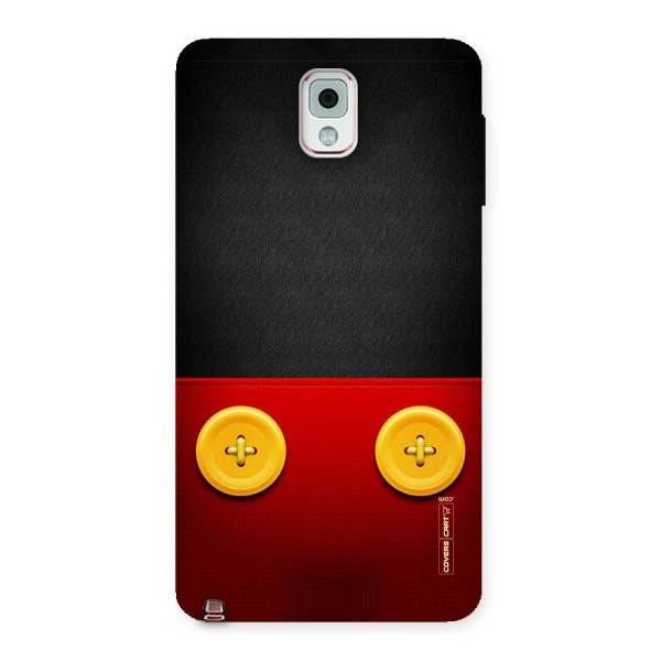 Yellow Button Back Case for Galaxy Note 3