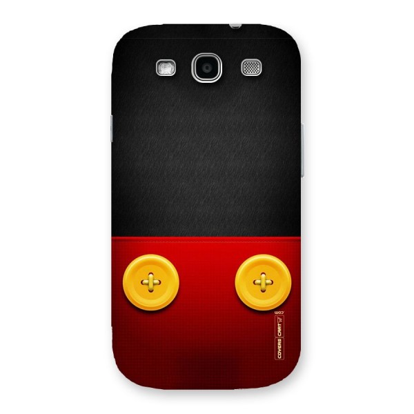 Yellow Button Back Case for Galaxy S3