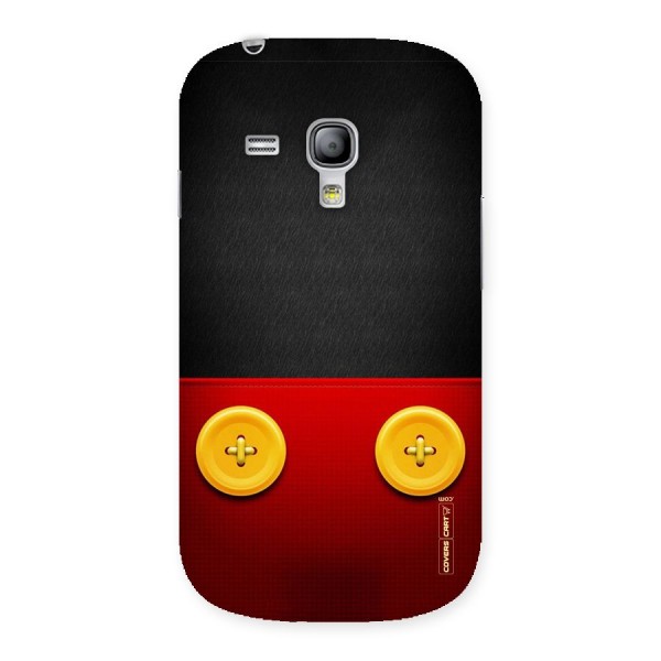 Yellow Button Back Case for Galaxy S3 Mini