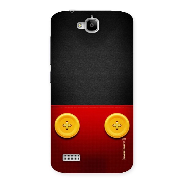 Yellow Button Back Case for Honor Holly