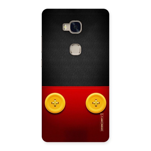 Yellow Button Back Case for Huawei Honor 5X