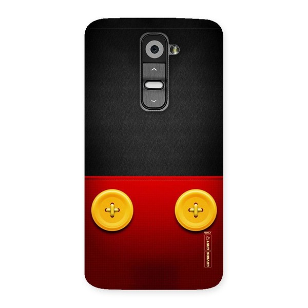 Yellow Button Back Case for LG G2