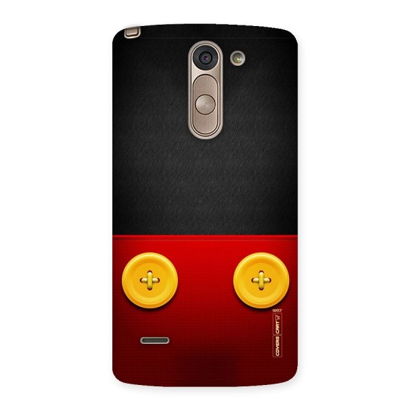 Yellow Button Back Case for LG G3 Stylus