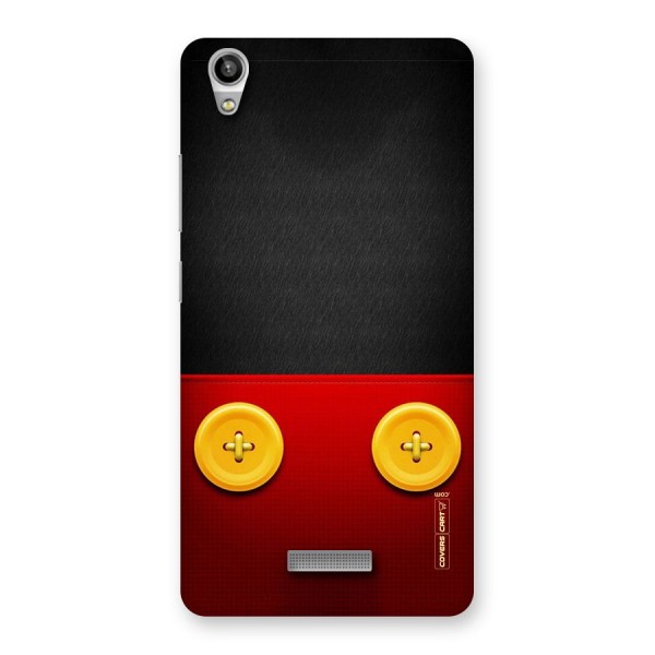 Yellow Button Back Case for Lava-Pixel-V1
