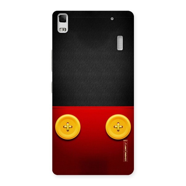 Yellow Button Back Case for Lenovo K3 Note