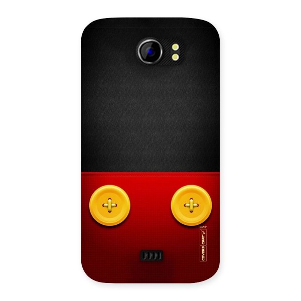 Yellow Button Back Case for Micromax Canvas 2 A110