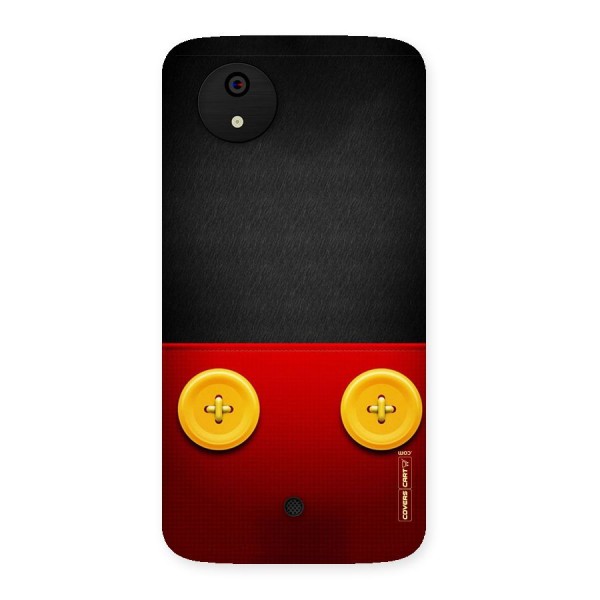 Yellow Button Back Case for Micromax Canvas A1