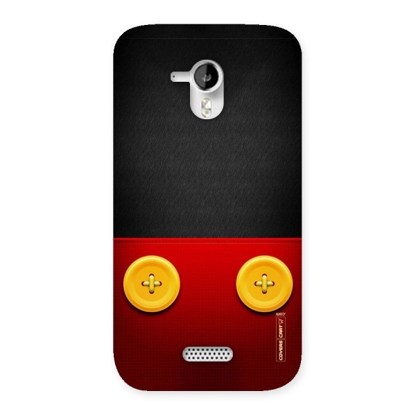 Yellow Button Back Case for Micromax Canvas HD A116