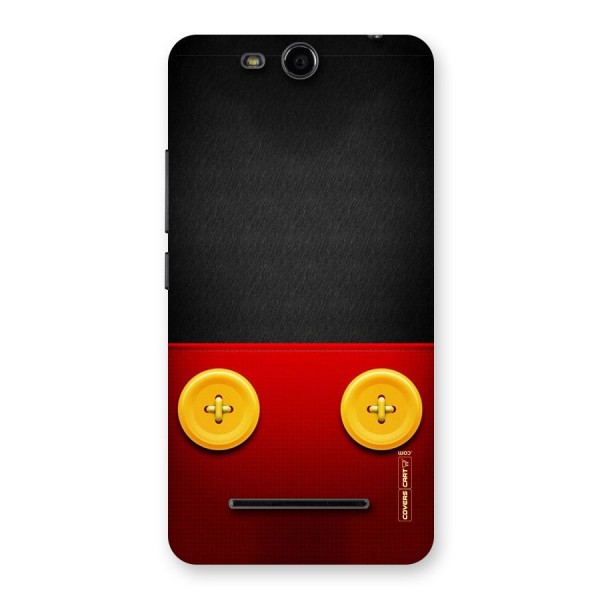 Yellow Button Back Case for Micromax Canvas Juice 3 Q392