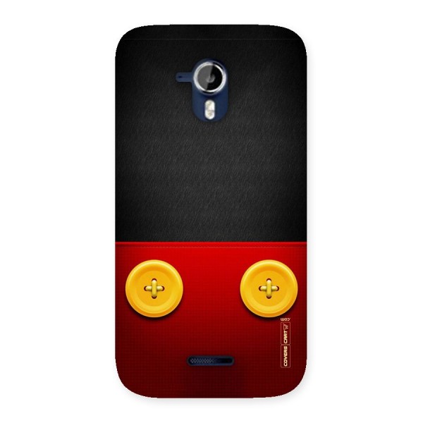 Yellow Button Back Case for Micromax Canvas Magnus A117