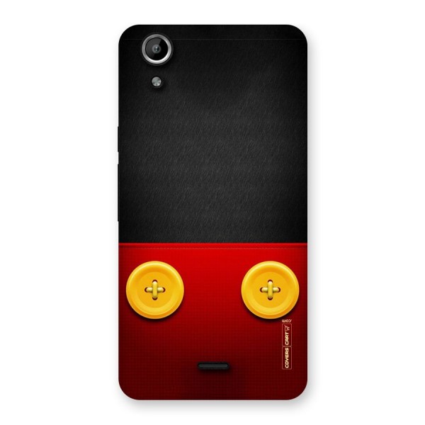 Yellow Button Back Case for Micromax Canvas Selfie Lens Q345