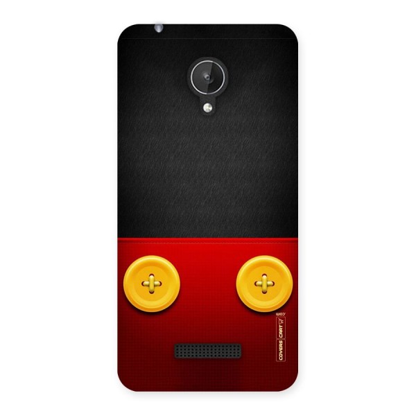Yellow Button Back Case for Micromax Canvas Spark Q380