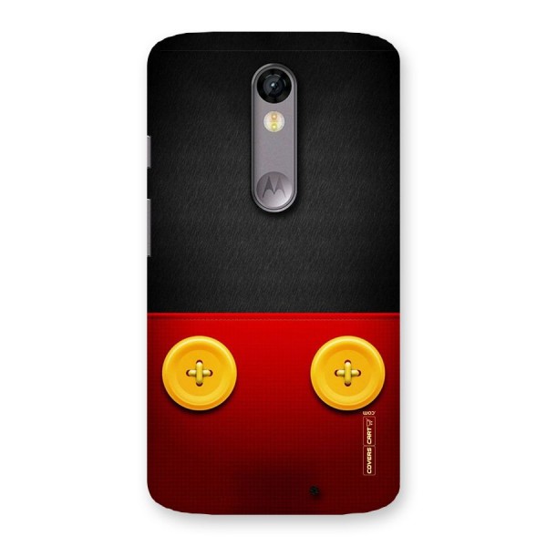 Yellow Button Back Case for Moto X Force