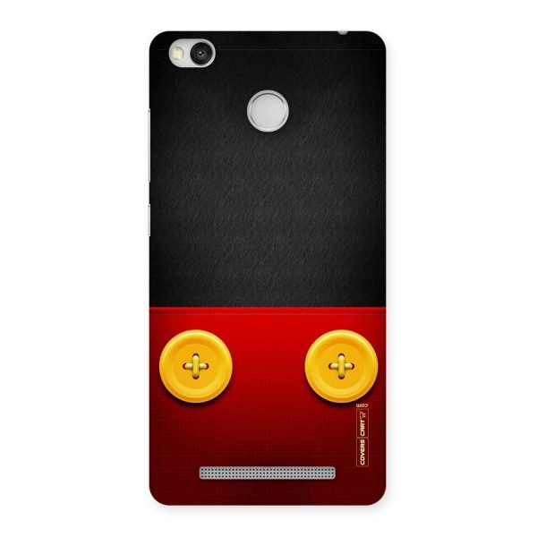 Yellow Button Back Case for Redmi 3S Prime