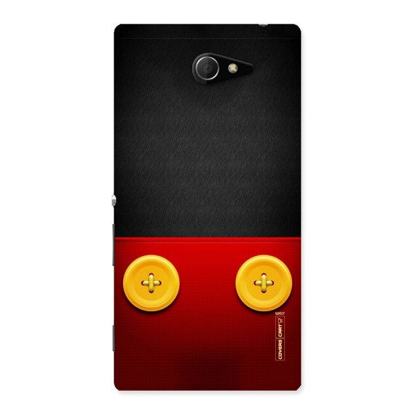 Yellow Button Back Case for Sony Xperia M2