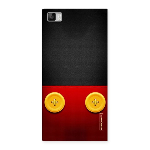 Yellow Button Back Case for Xiaomi Mi3