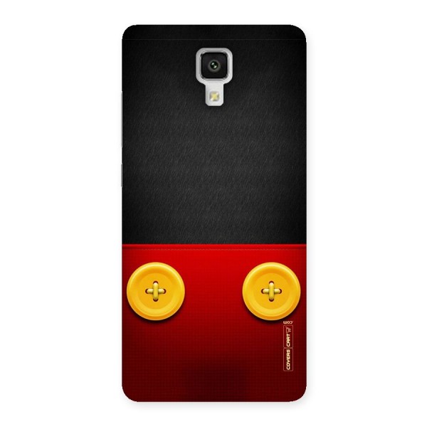 Yellow Button Back Case for Xiaomi Mi 4